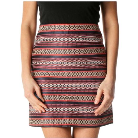 LOFT Multicolor Aztec Print Texture Pencil Skirt - Picture 1 of 7